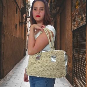 MADE IN ITALY Crochet Twine Tote Bag